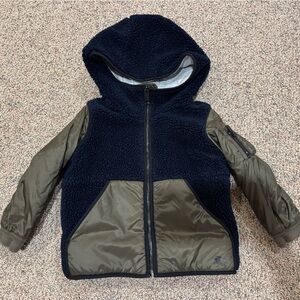 Authentic Burberry Kids Navy and Olive Jacket 3T/4T